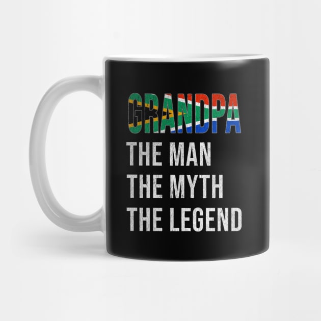 Grand Father South African Grandpa The Man The Myth The Legend - Gift for South African Dad With Roots From  South Africa by Country Flags